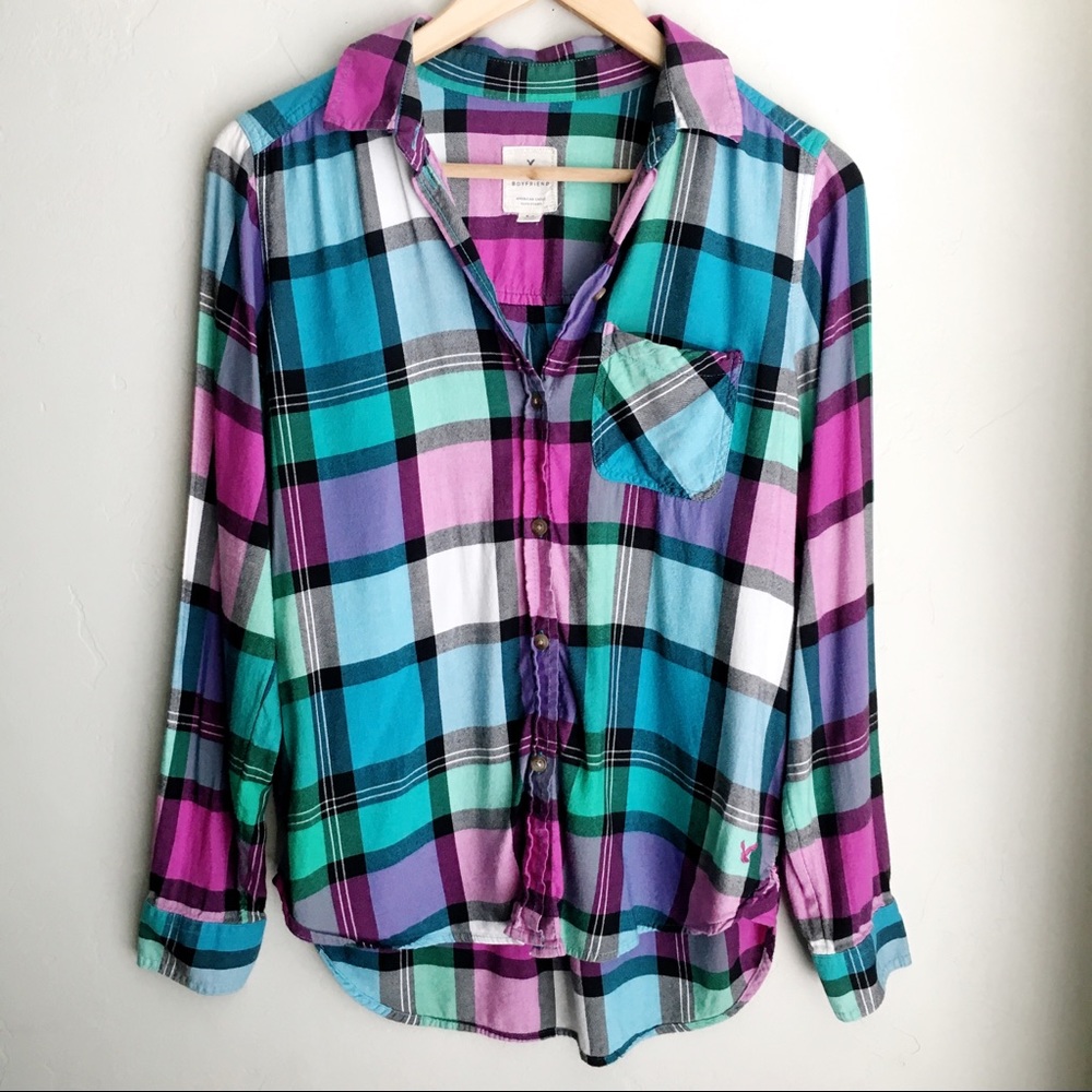 American Eagle Vintage Inspired Boyfriend Flannel